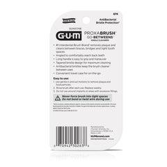 GUM Proxabrush uso en boca con brackets limpiando alrededor de alambres