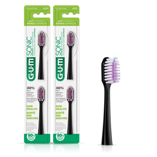 GUM recambio cabezal frontal mostrando diseño elegante y beneficio de limpieza