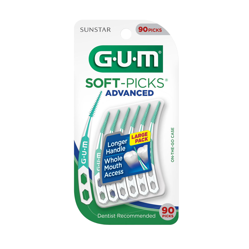 GUM Soft‑Picks dentro de un bolso demostrando transporte discreto