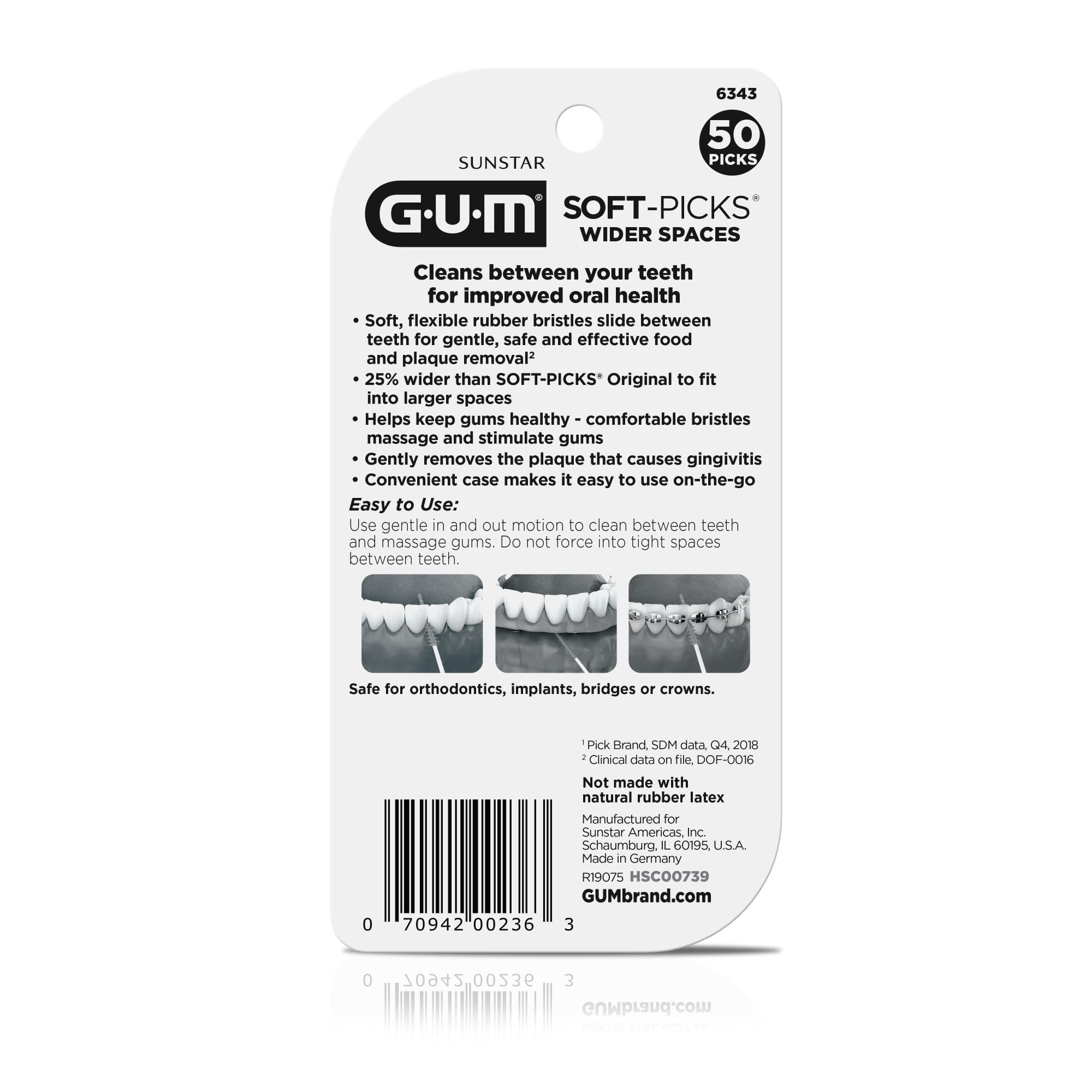 GUM estuche en bolso representando conveniencia y higiene fuera de casa