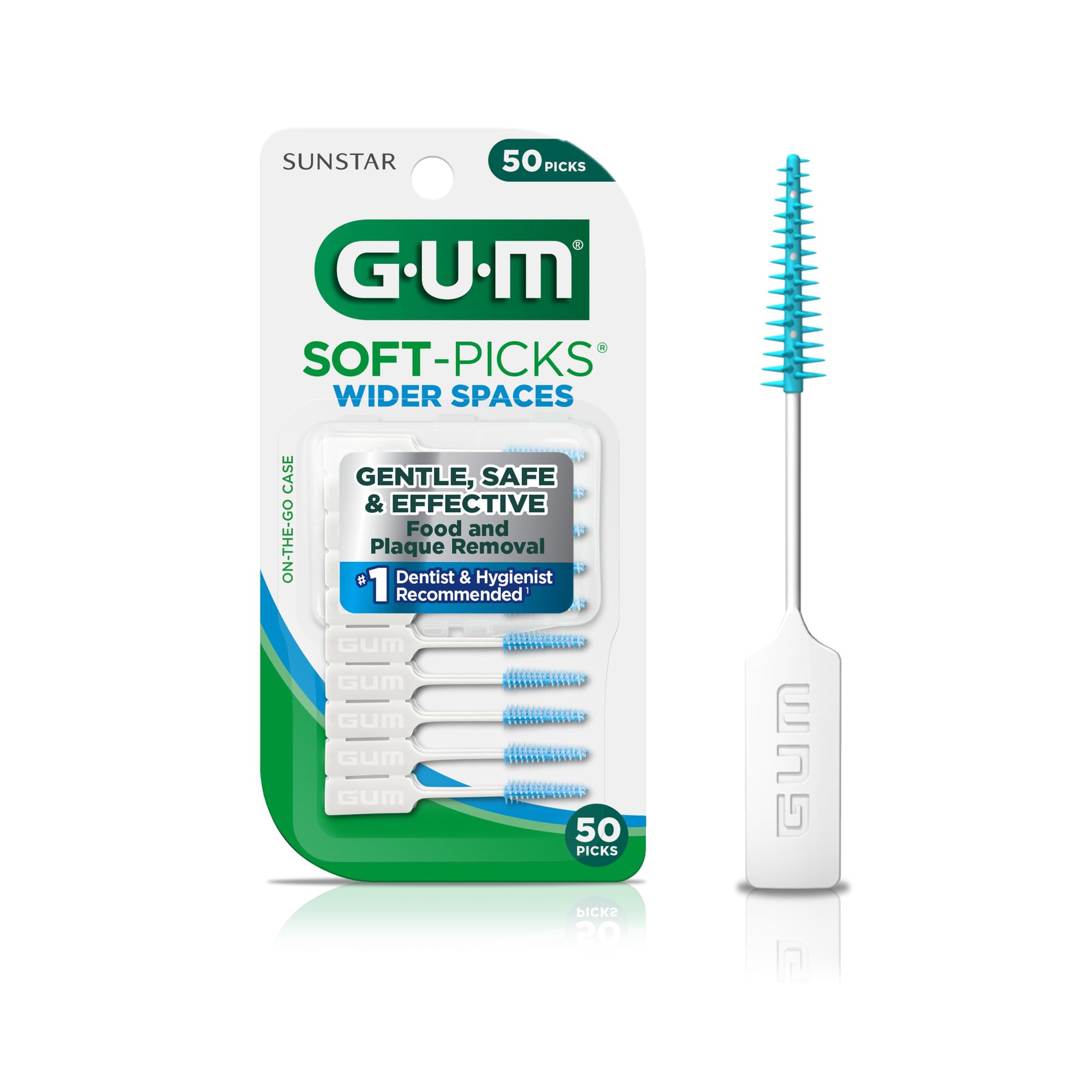 GUM empaque frontal mostrando 50 unidades y beneficio portátil