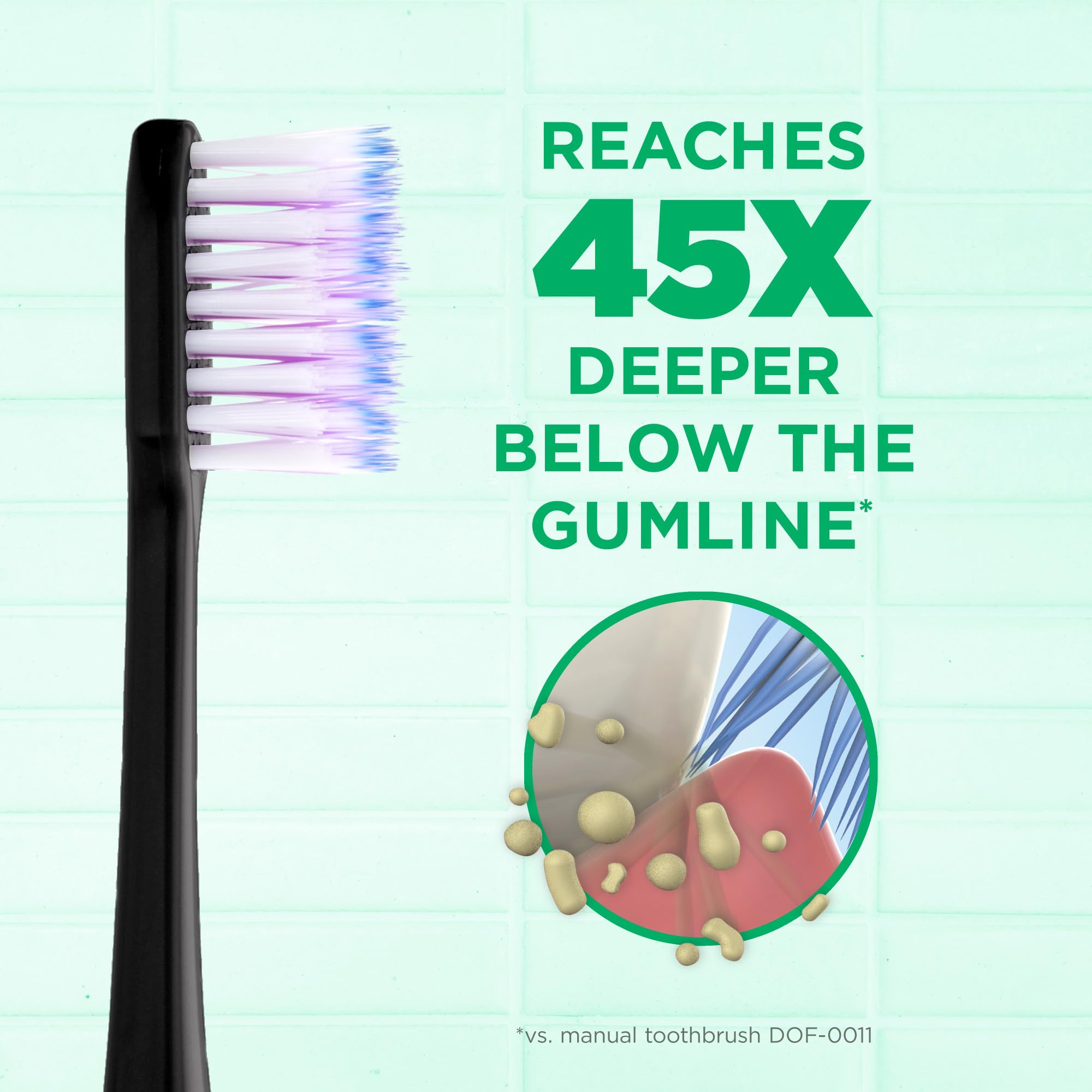 GUM Sonic mango estrecho y antideslizante para mayor control y maniobrabilidad