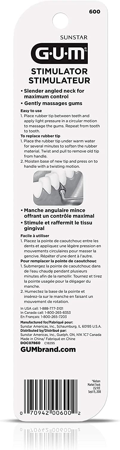Mango ergonómico del GUM Stimulator con agarre antideslizante para control seguro