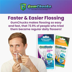 Gumchucks detalle del mango dual que facilita la técnica en C y control