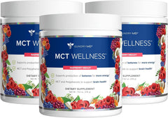 Gundry MD envase frontal Raspberry Medley mostrando sabor y beneficio energético