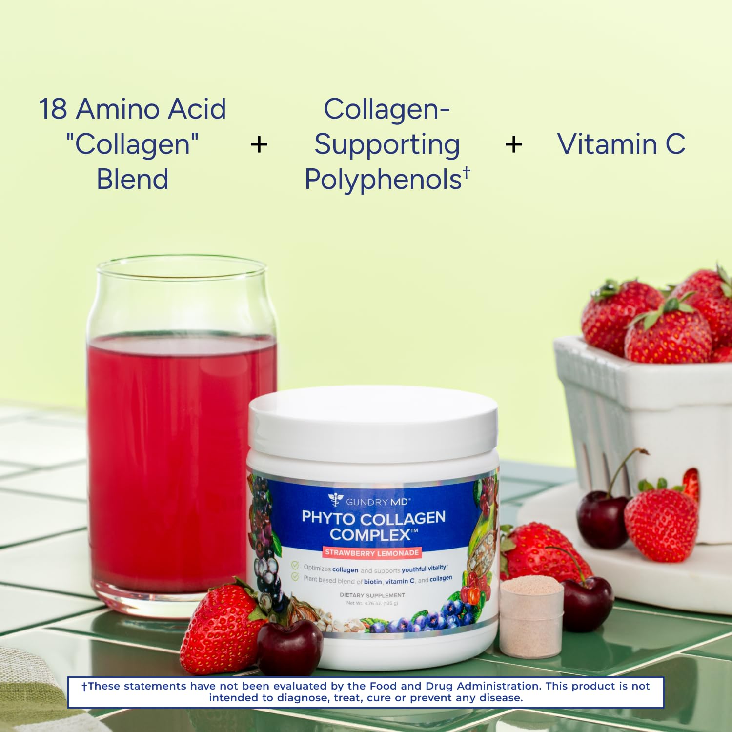 Gundry MD polvo del Phyto Collagen mostrando textura fina y fácil disolución