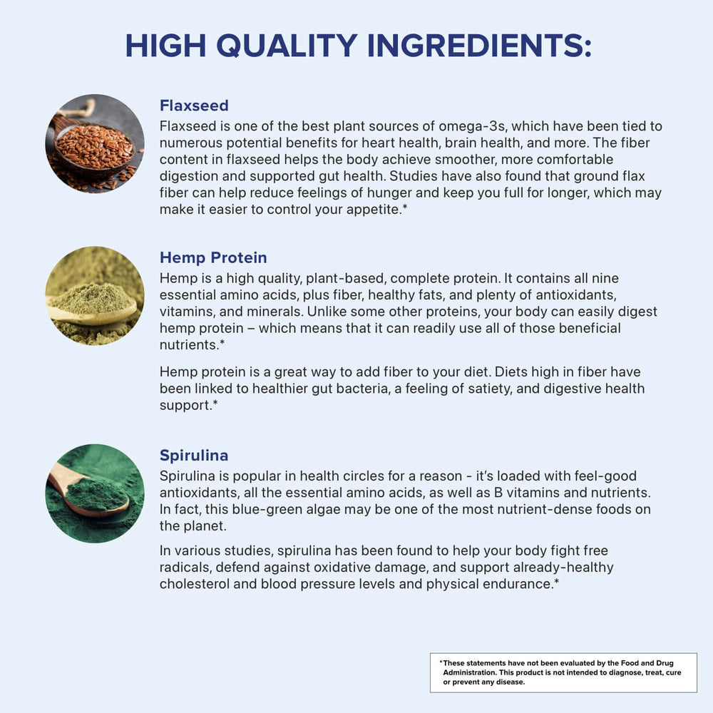 Gundry MD etiqueta con ingredientes y valores nutricionales claros