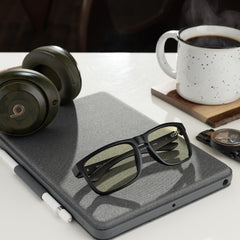Gunnar Intercept Onyx con funda y paño de microfibra para transporte seguro