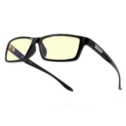 GUNNAR Riot Amber frontal mostrando forma amplia y comodidad