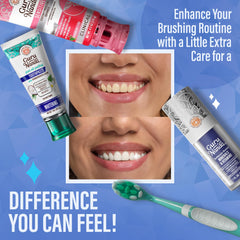 GuruNanda aplicación junto a pasta dental ilustra compatibilidad y mezcla simple