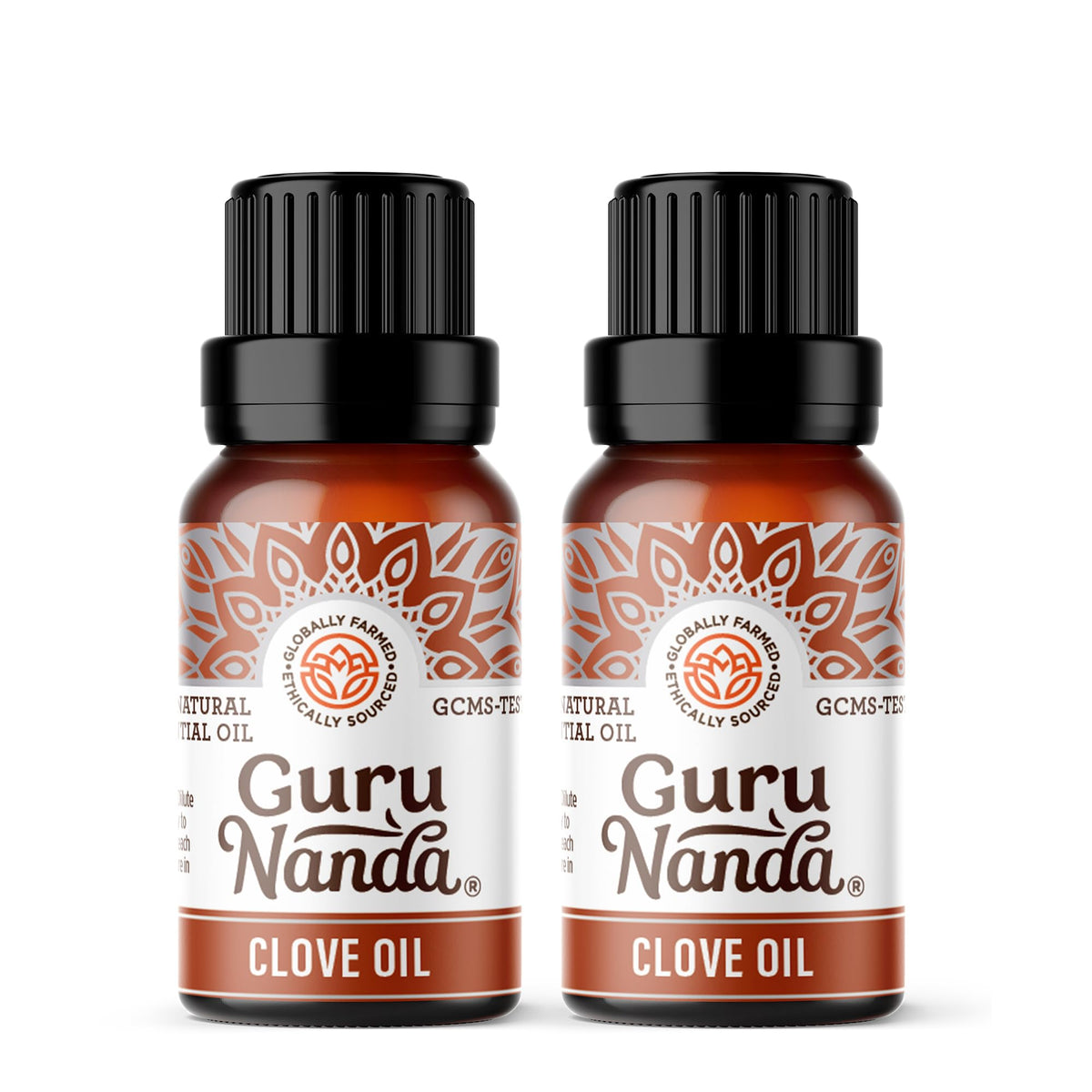 GuruNanda frascos de clavo pack frontal, presentación resistente y pura