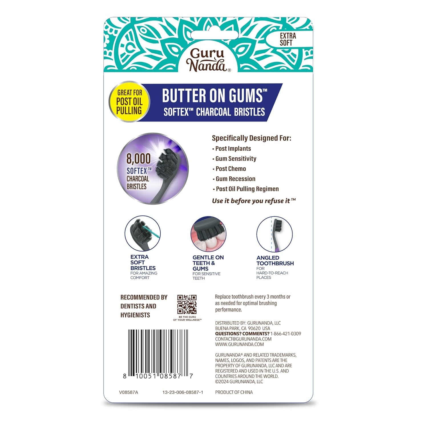 GuruNanda pack de 6 unidades ideal para familia y recambio frecuente
