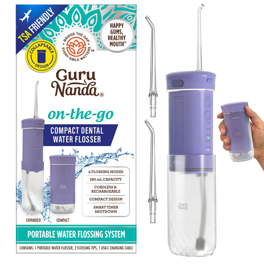GuruNanda vista frontal del irrigador lavanda, diseño compacto y atractivo