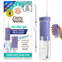 GuruNanda vista frontal del irrigador lavanda, diseño compacto y atractivo