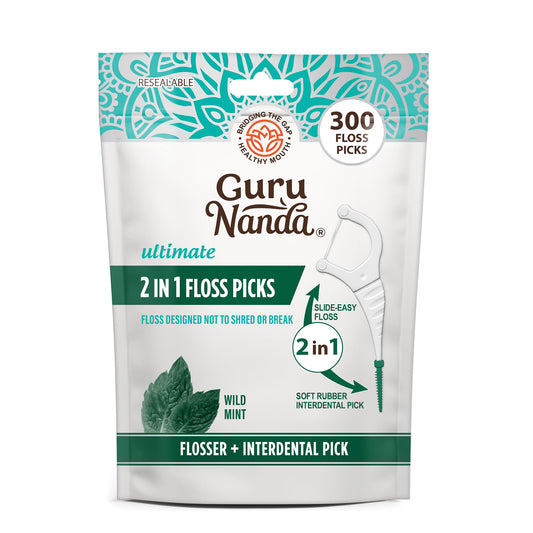 GuruNanda paquete frontal mostrando 300 picks, práctico para uso diario