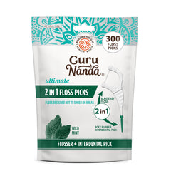 GuruNanda paquete frontal mostrando 300 picks, práctico para uso diario