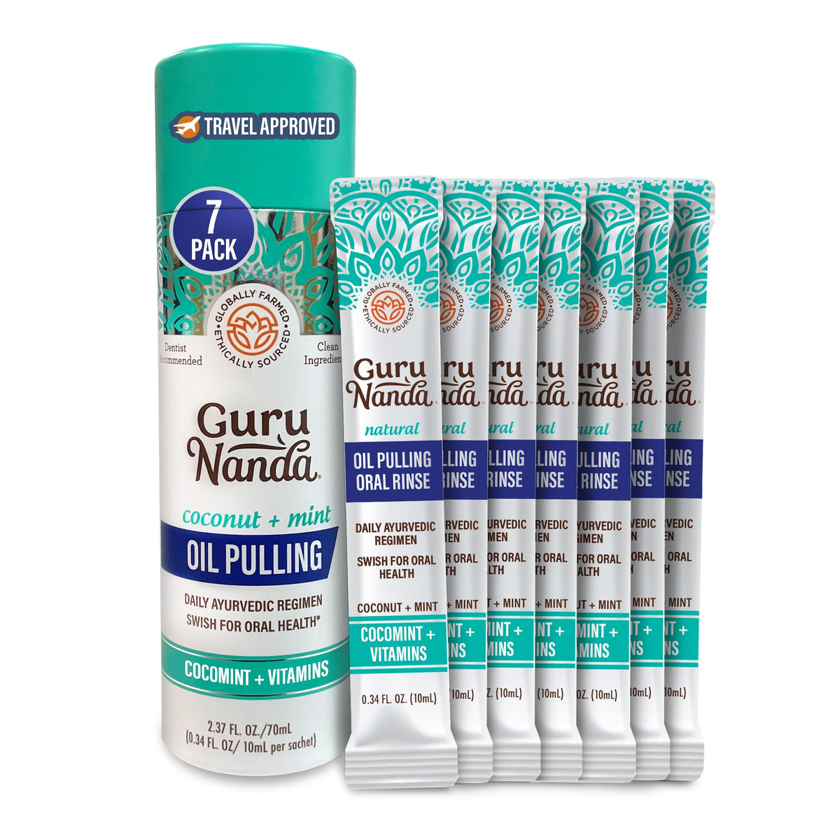GuruNanda sobre frontal mostrando diseño y portabilidad para viajes