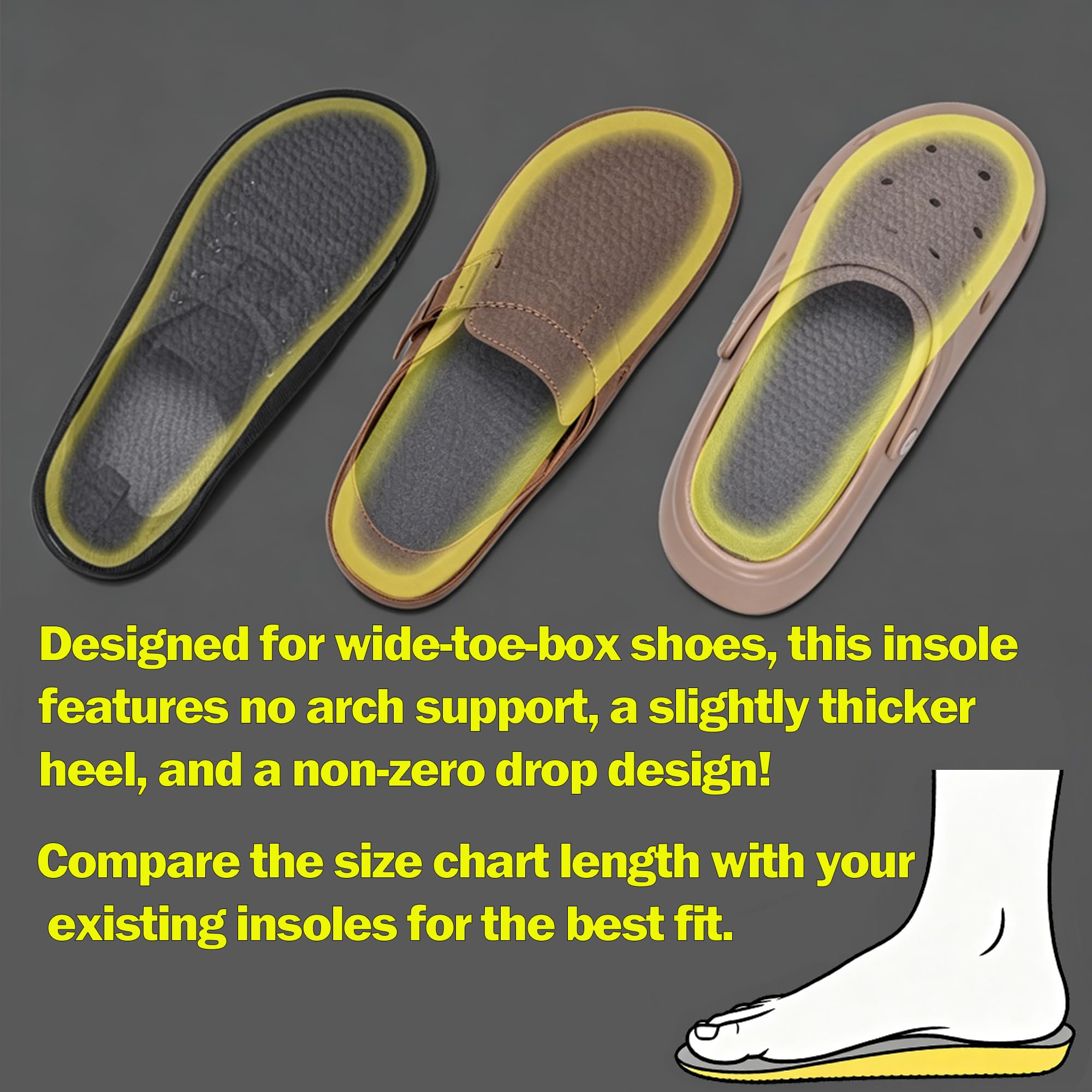 GXZUORUI plantilla colocada en zapato barefoot mejorando soporte y confort