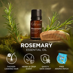 Gya Labs aceite de romero en mesa de salón, crea ambiente fresco y relajante