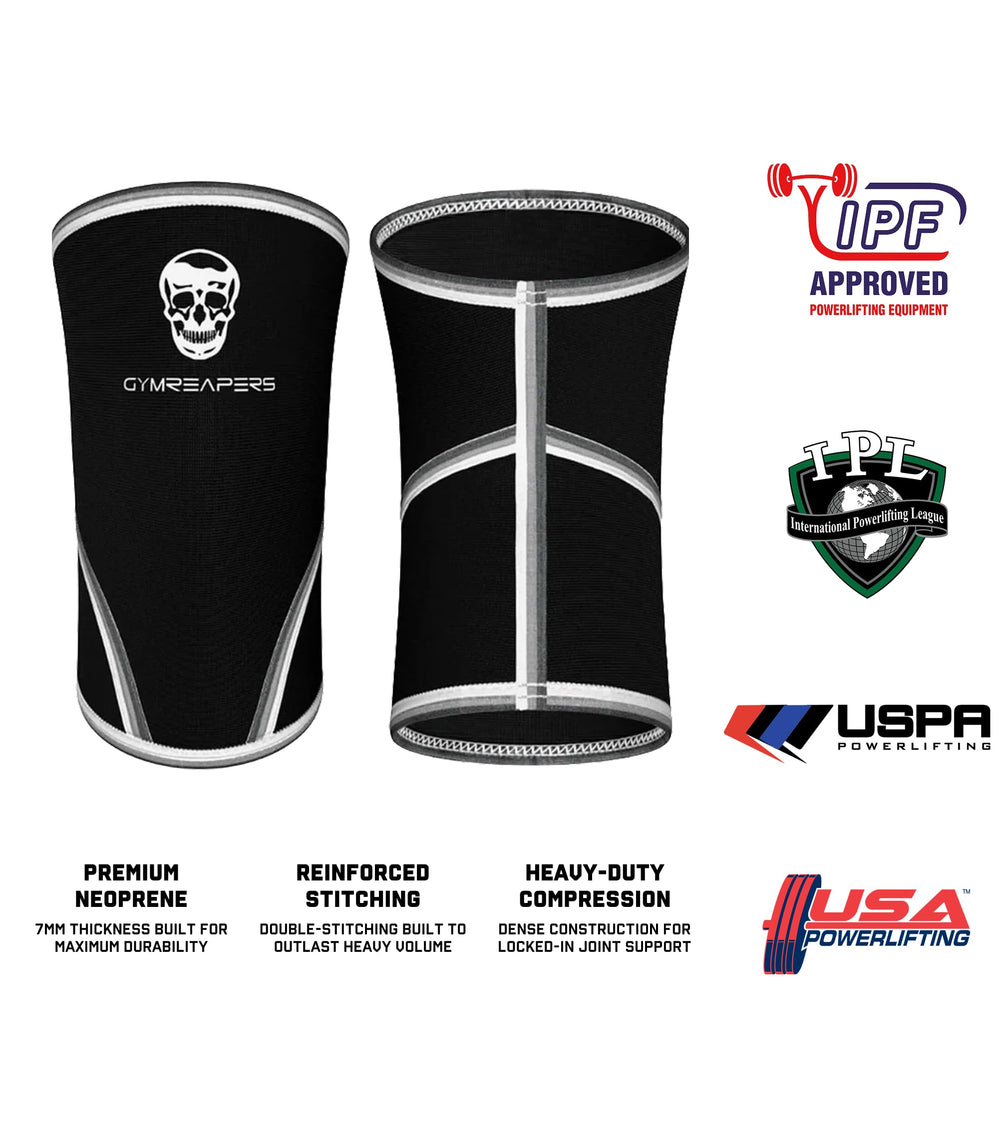 Gymreapers primer plano del neopreno 7mm que evidencia compresión durable