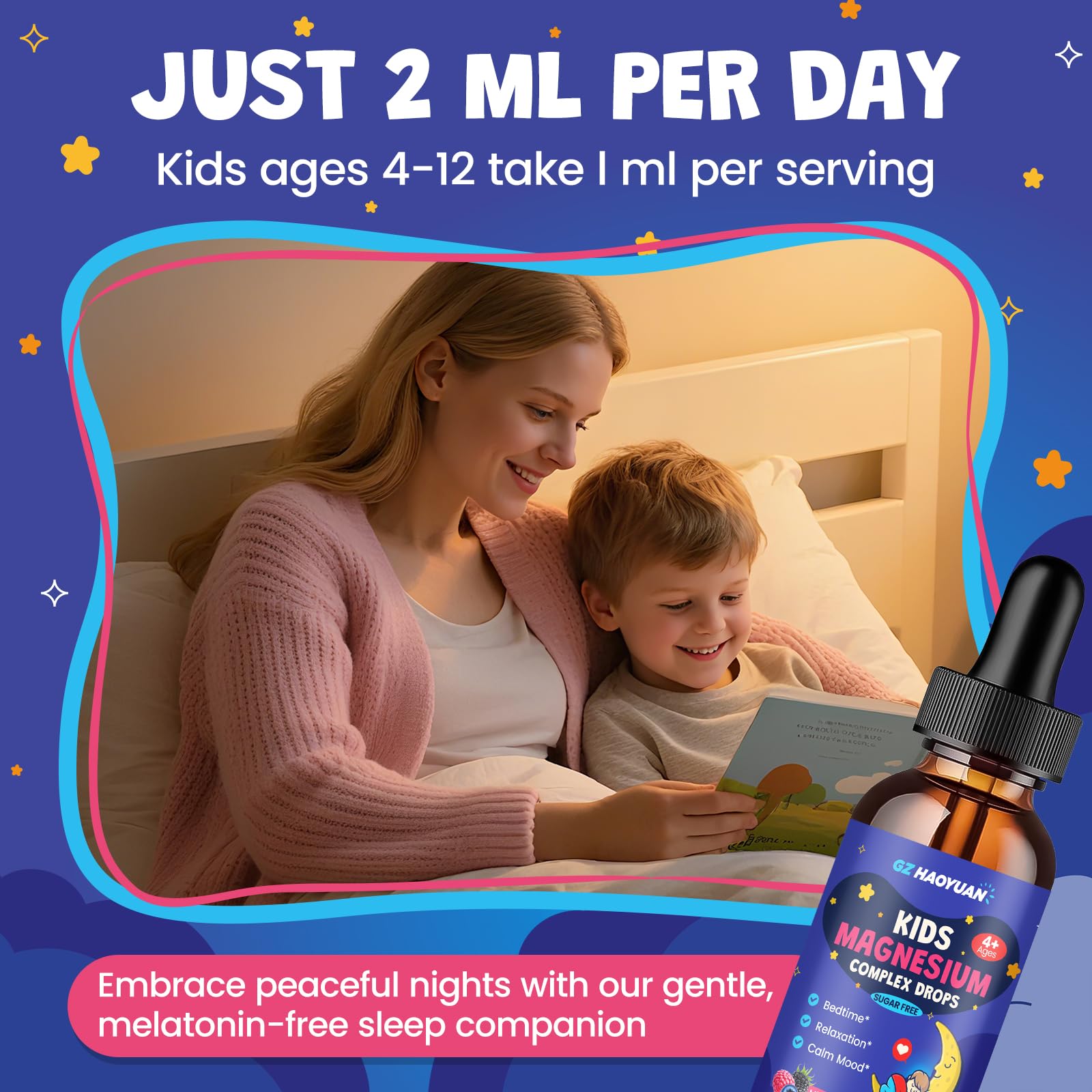 GZ HAOYUAN producto en dormitorio infantil sugiriendo rutina nocturna relajante