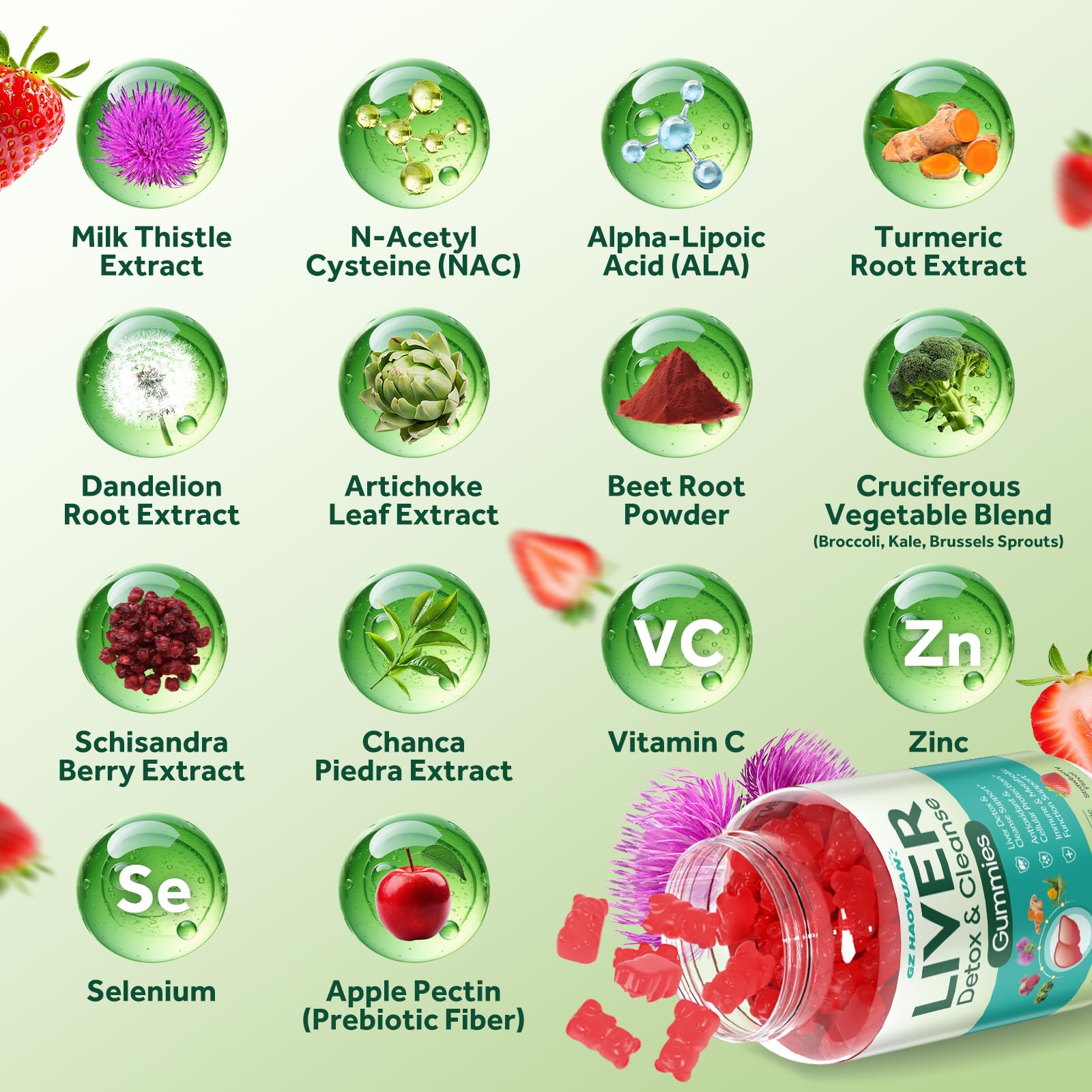 GZ HAOYUAN gomita detalle de textura masticable para consumo fácil