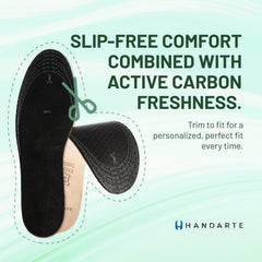 H HANDARTE primer plano de la textura de piel perforada, absorbe sudor eficazmente