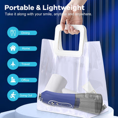 H2ofloss comparación de tamaño en mano para ver portabilidad y ergonomía
