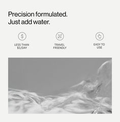 Etiqueta de H2Tab con información de ingredientes y certificación GMP