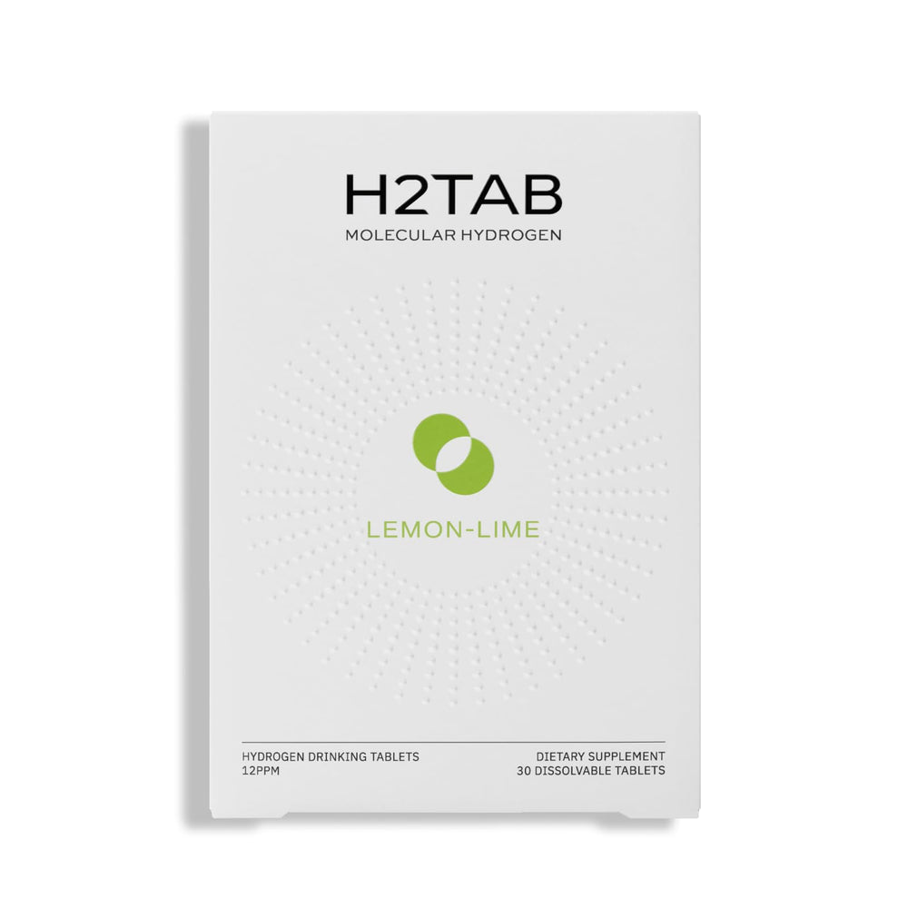 H2Tab frente del paquete mostrando presentación y cantidad, fácil transporte