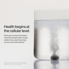 H2Tab tableta disolviéndose en vaso, beneficio de preparación rápida