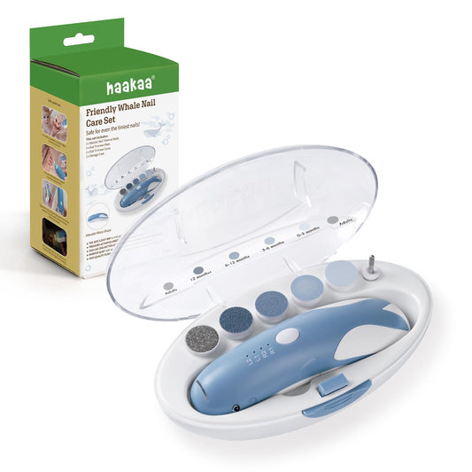 haakaa frontal del kit Friendly Whale mostrando embalaje y beneficios seguros