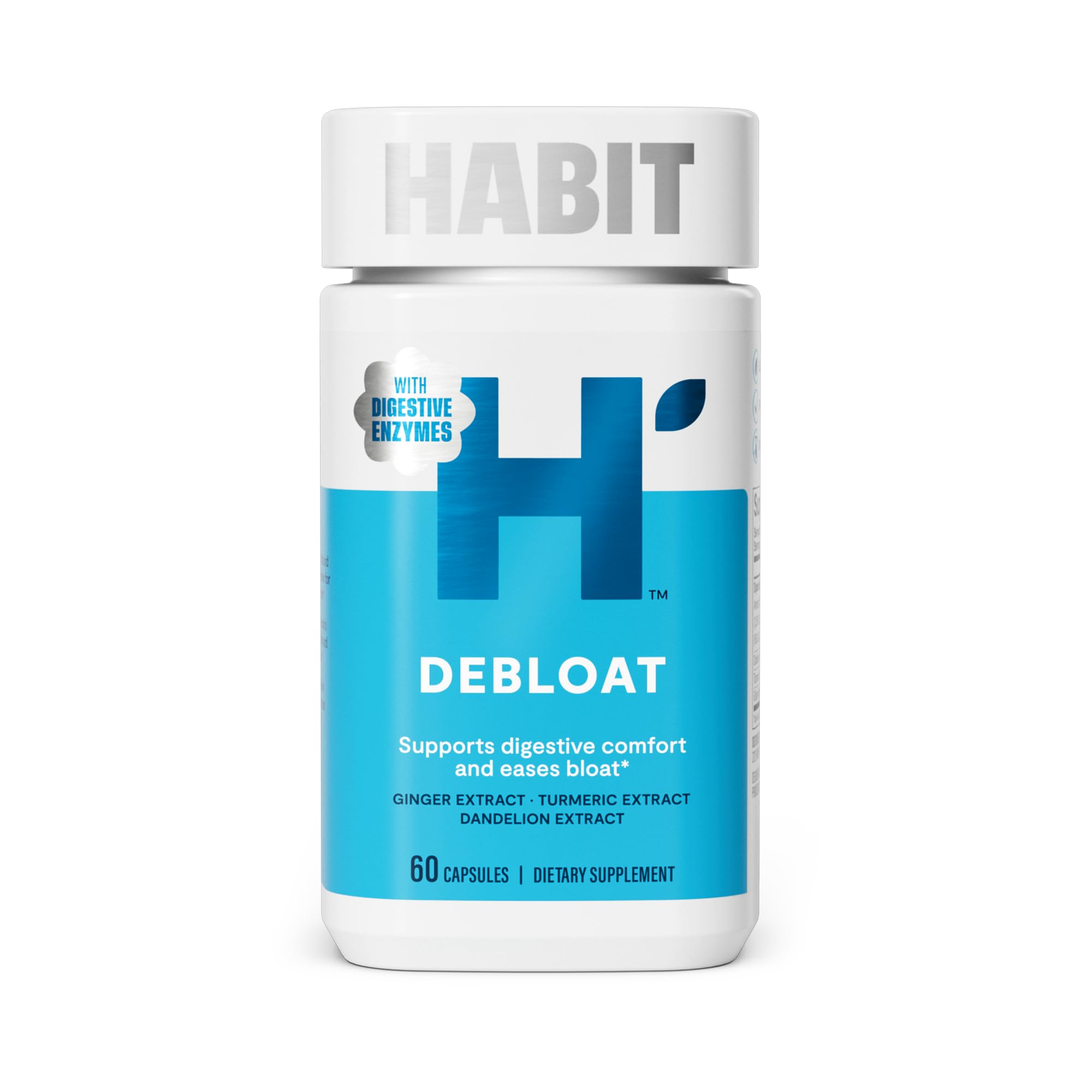 Health By Habit frasco Debloat al frente mostrando etiqueta clara y beneficios