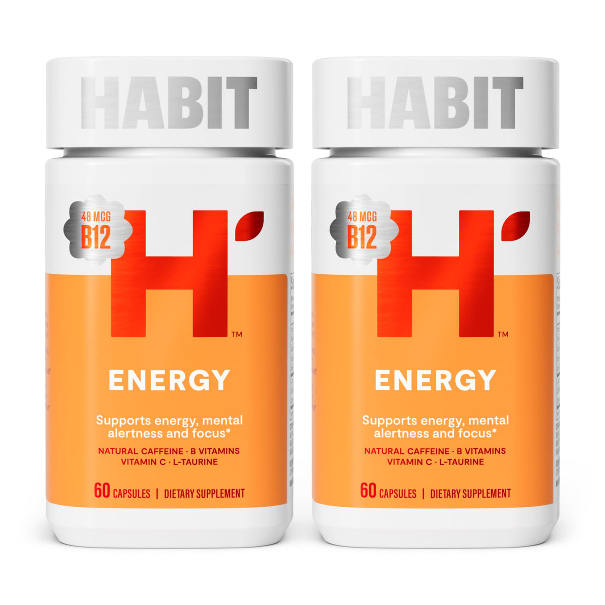 Health By Habit frasco frontal mostrando el diseño nuevo y beneficios claros