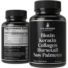 Hair Thickness Maximizer en escena de estilo de vida con cabello más con cuerpo