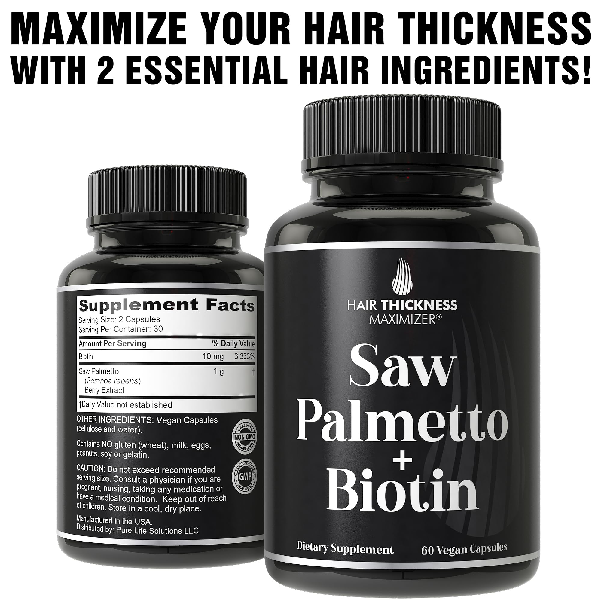 Hair Thickness Maximizer suplemento en uso junto a rutina capilar diaria