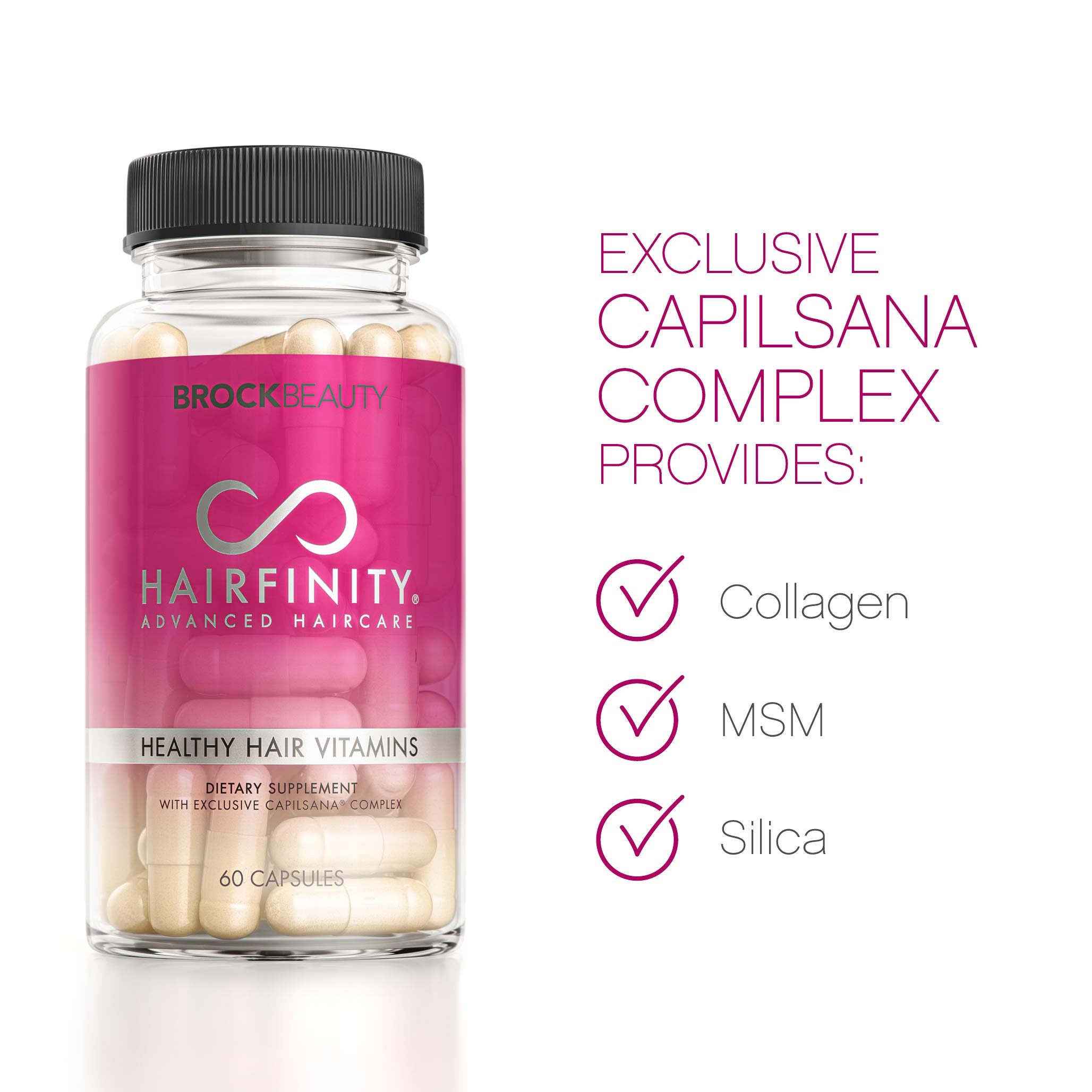 Hairfinity cápsulas en mano para comparar tamaño y dosificación clara