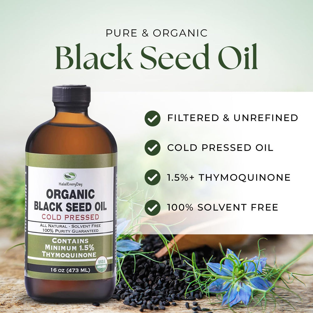 HalalEveryDay etiqueta con sellos USDA Organic y Halal visible