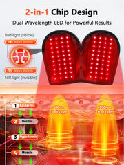 HALIDODO portable red light therapy glove for home, work, or travel