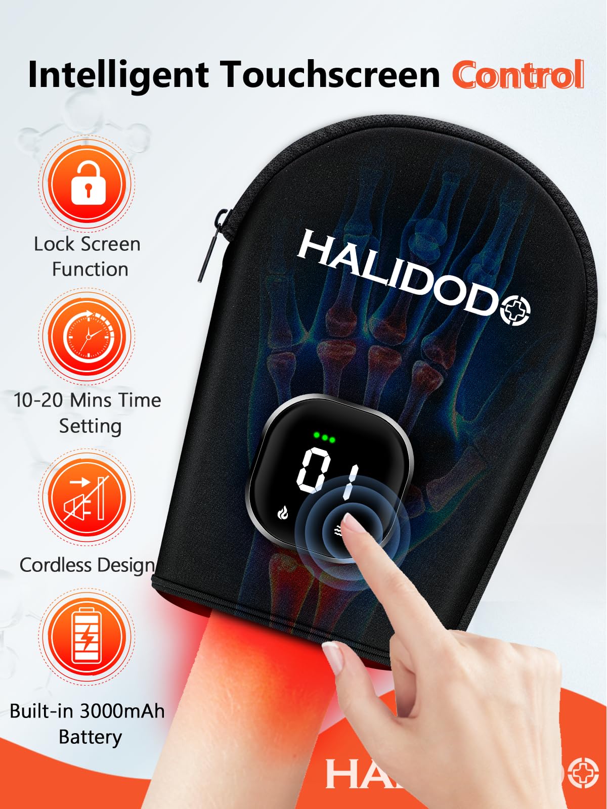 HALIDODO 3000mAh rechargeable battery powering multiple sessions