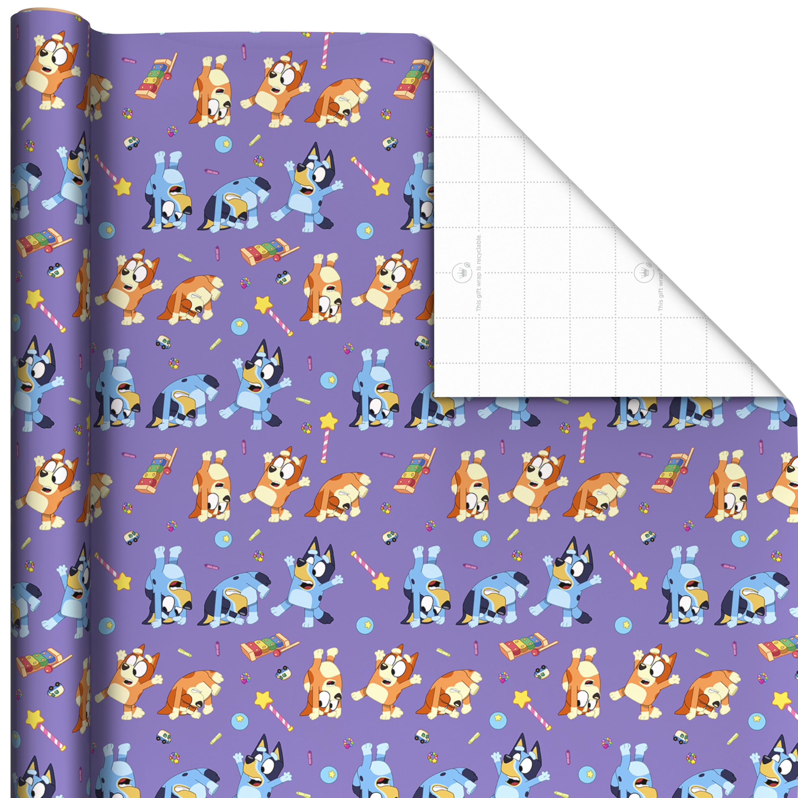 Hallmark Bluey diseño amarillo con familia Heeler festivo y colorido