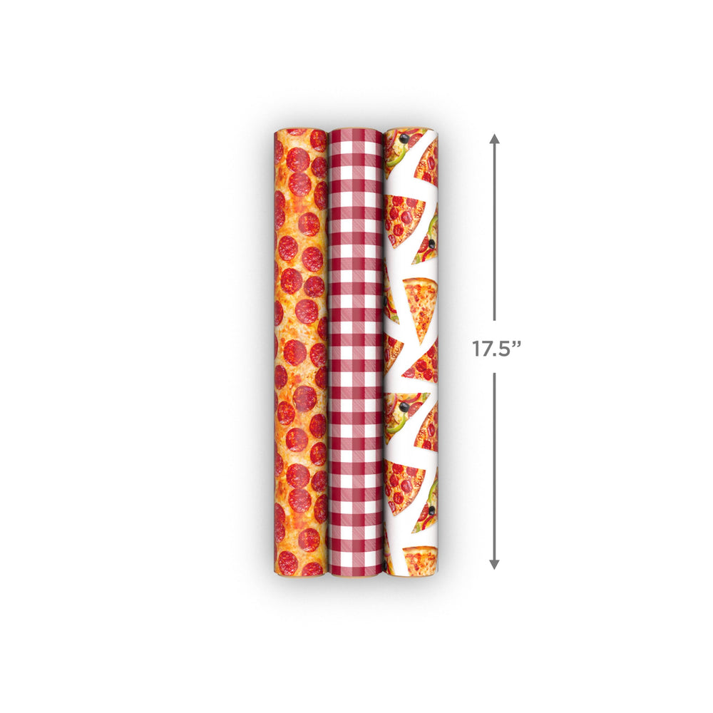 Hallmark comparación de tamaño de los mini rollos junto a objetos cotidianos