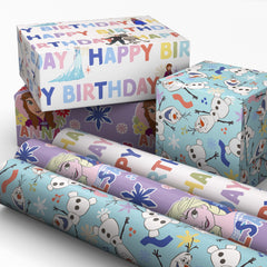 Hallmark vista frontal del paquete con tres mini rollos, ideal para fiestas