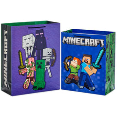 Hallmark primer plano de personajes Minecraft que entusiasman a niños