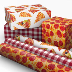 Hallmark frente del paquete con los tres mini rollos y motivos visibles y festivos