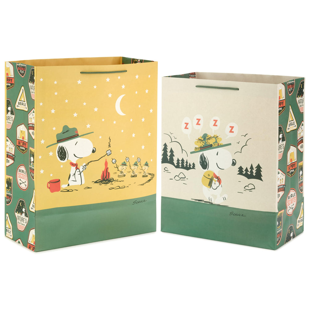 Hallmark Peanuts asas coordinadas reforzadas para llevar regalos seguros