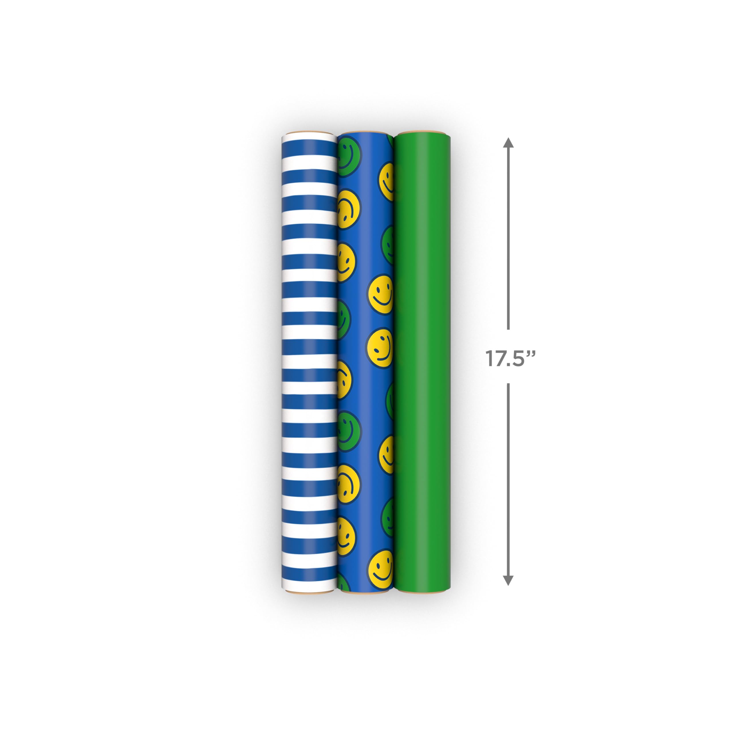 Hallmark rollo verde sólido desplegado, versátil para Día del Padre y regalos unisex