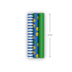 Hallmark rollo verde sólido desplegado, versátil para Día del Padre y regalos unisex