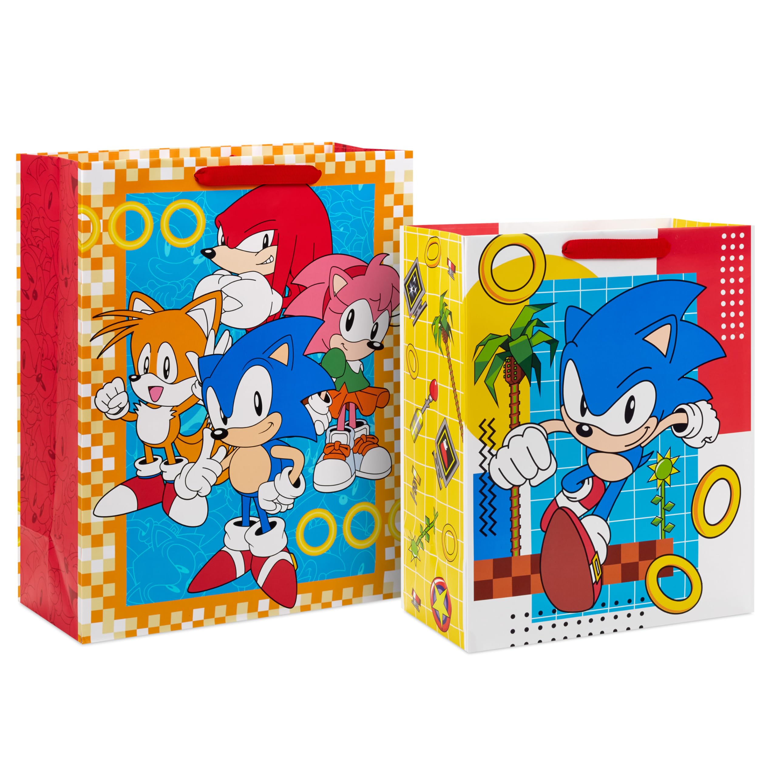 Hallmark bolsa Sonic frente del paquete mostrando personajes y presentación atractiva