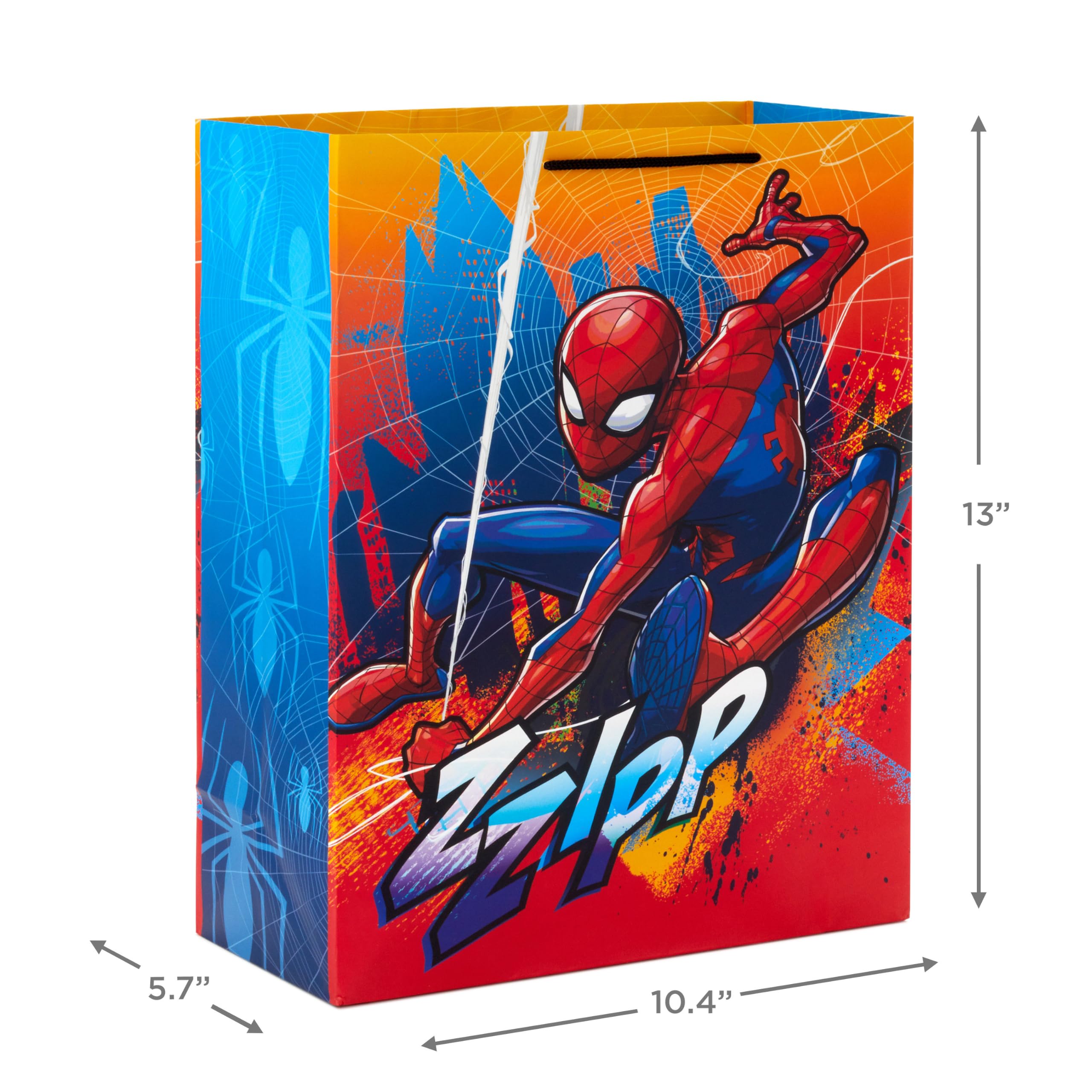 Hallmark bolsa Spider-Man en uso en fiesta aportando estilo temático